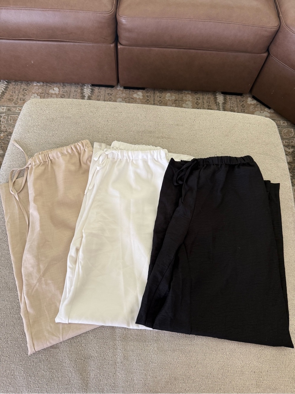 Women’s Wide Leg Linen-Feel Pants